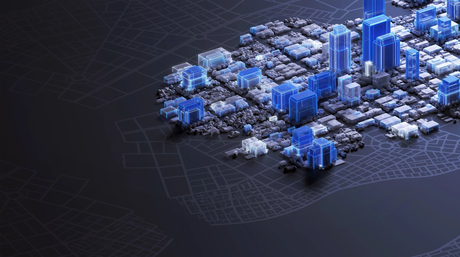 Abstract infrastructure and connected systems visual