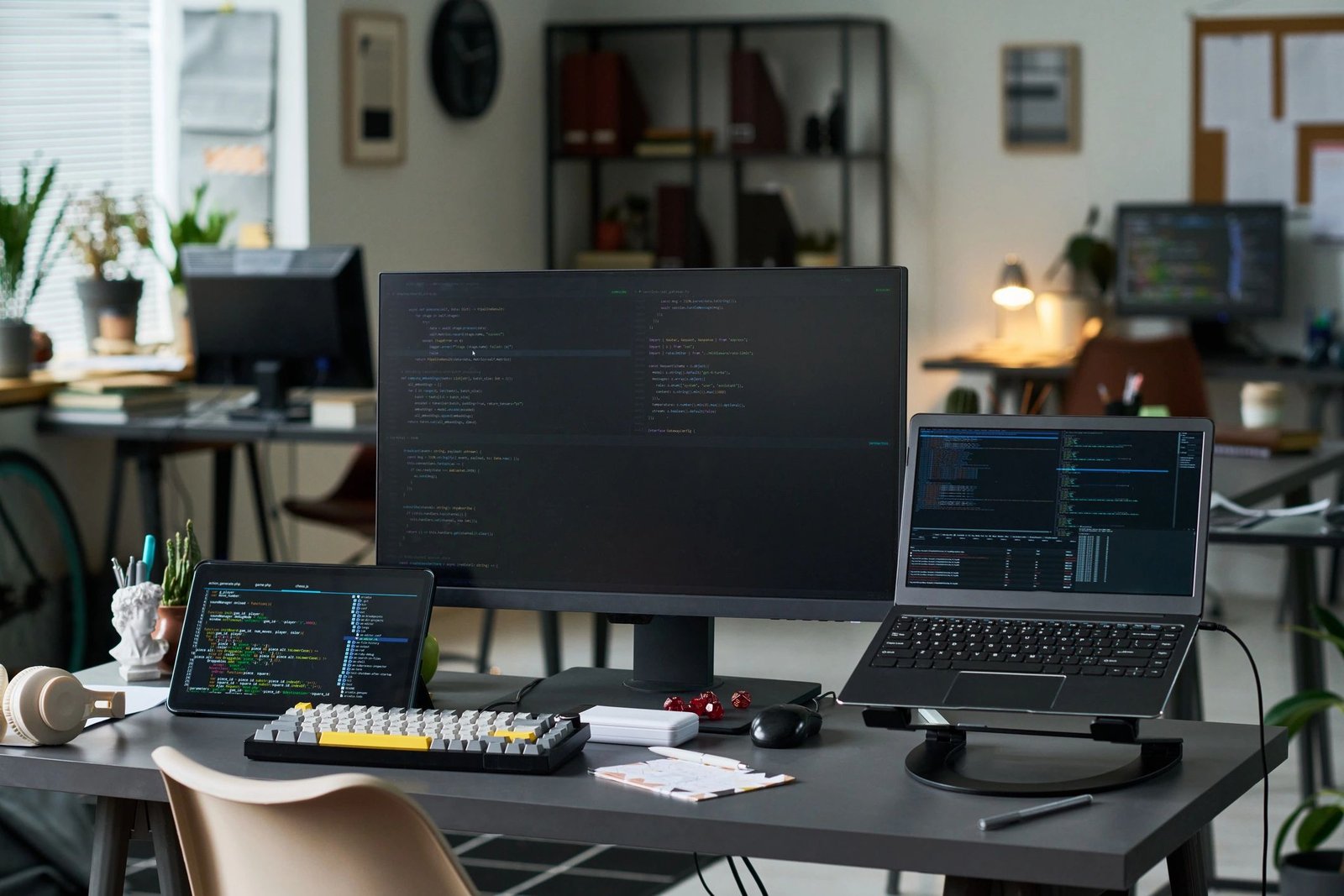 Software integration workspace with code and connected systems